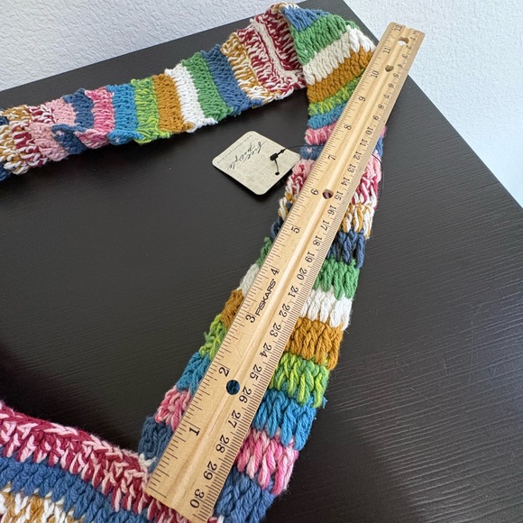 Free People Cotswold colorful striped bohemian crochet tote bag. New with tags. - Picture 10 of 10